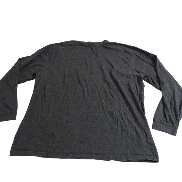 LL Bean Mens Long Sleeve Charcoal Gray Crewneck T-Shirt Size XL Classic Everyday - Picture 3 of 9